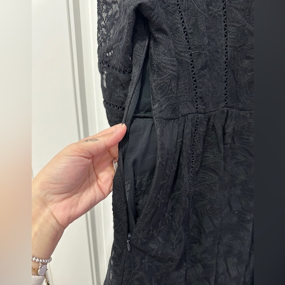 Free People | Free People Mountain Laurel Lace Crochet Dress | Size: 8 Black - Picture 15 of 15